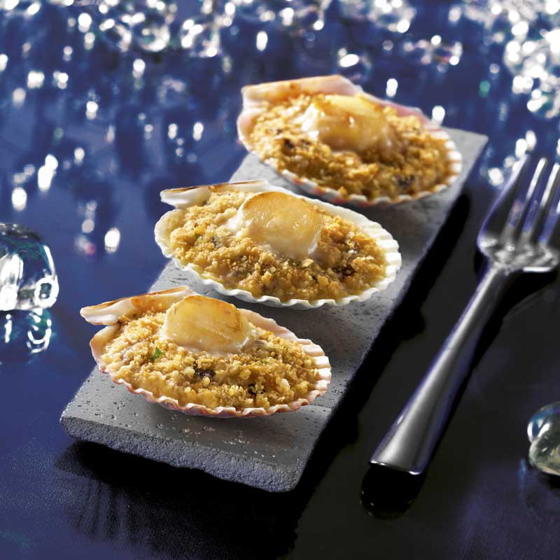 8 Mini Coquilles Saint-Jacques* à la Bretonne 