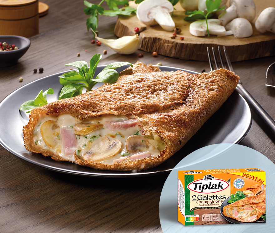 Galettes Champignons Jambon Emmental Tipiak